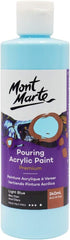 Mont Marte Premium Pouring Acrylic Paint, 240ml (8.11oz), Light Blue, Pre-Mixed Acrylic Paint, Suitable for a Variety of Surfaces Including Stretc...