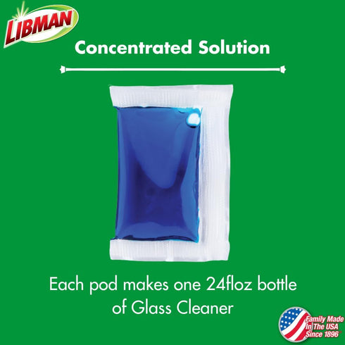 Libman Iluma Glass & Mirror Cleaner | Household Cleaning Products | Cleaning Supplies | Refillable Bottle | Glass Cleaner Spray | 24 fl oz Window ...