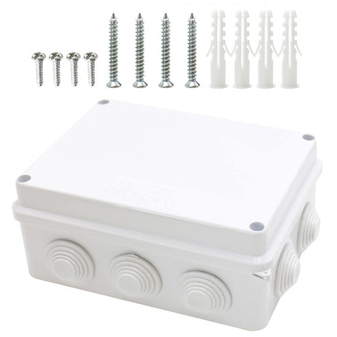MAKERELE IP65 Watertight Electrical Box Plastic Waterproof Dustproof Universal Electrical Project Enclosure White 5.9”×4.3”×2.8”inch(150×110×70mm)...