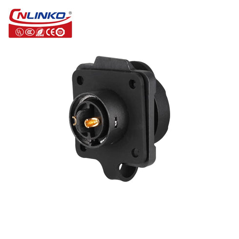 CNLINKO LP-16 IP68 Industrial Waterproof Connector Quick Plug Circular Connector PBT Plastic Shell Aviation Connector M16 2-9 Pin Flange Socket (2...