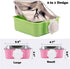 Love Dream Crate Dog Cat Bowls, Removable Stainless Steel Hanging Pet Cage Bowls Kennel, Food Water Feeder Bowls with Bolt Holder for Puppy Cat Ra...