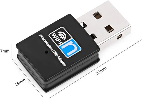 300Mbps USB WiFi Adapter, Wireless LAN Network Card Adapter Stick USB 2.0 Dongle for Desktop Laptop PC Windows 10 8 7 XP MAC OS (Plug-and-Play for...