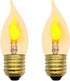 LED Flame Effect Light Bulb E26 Flickering Candle Light Bulbs Crystal Clear Candle Bulb for E26 Edison Base (Clear, C35(2pack))...