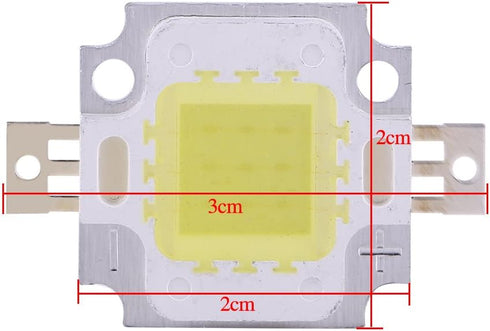 Led Chip, LED Chip Bulb,10Pcs 10W LED Warm/Cool White SMD Chip COB DC 9-12V for Lamp Flood Light Bulb Replacement(Cool White)...