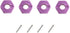 12mm Hex Wheel Hub Mount, Aluminum 7mm Thick with 2x10mm Stub Axle Pins for 1/10 Slash 4x4 & HQ 727 RC Cars Replacement Upgrade Parts (Purple)(Set...