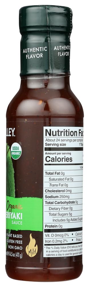 Sky Valley Organic Teriyaki Sauce - Gluten Free Teriyaki Sauce, Teriyaki Sauce Organic, Plant Based, Vegan, Non-GMO, USDA Organic, Marinade & Dipp...