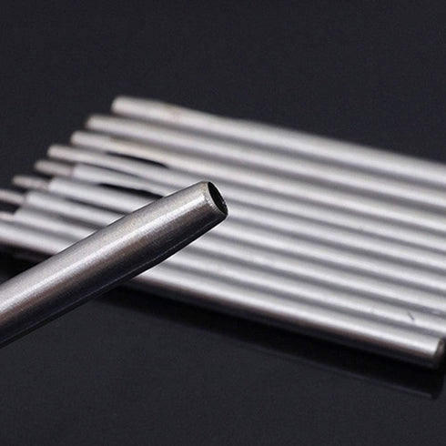 10Pcs Leather Hole Punch Cutter 0.5mm-5mm Leather Working Tools for Leather Watch Bands Belts Canvas Paper Plastics Round Hollow Hole Punch Cutter...