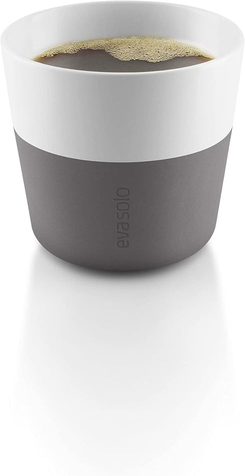 Eva Solo | 2 Lungo Tumbler Mugs | 8 oz Porcelain Coffee Cup Tumblers with Silicone-coated Grip | Dishwasher Safe | Danish Design, Functionality & ...