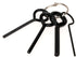 Standard Hex Dogging Key Allen Wrench Set, 5/64'' 1/8'' 5/32'' 7/32'', Wrench Keychain with Full Loop for Push Bar Panic Exit Device...