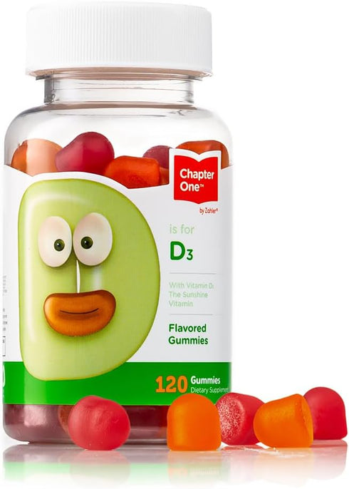 Zahler - Chapter One Vitamin D 3 1000 IU Gummies (120 Flavored Gummies) - Certified Kosher Chewable Vitamin D3 Gummies for Kids & Adults - VIT D3 ...