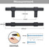 1 Pack Black Cabinet Handles - 3" Hole Center Cabinet Pulls Matte Black Drawer Pulls Cabinet Hardware Kitchen Handles for Cabinets...