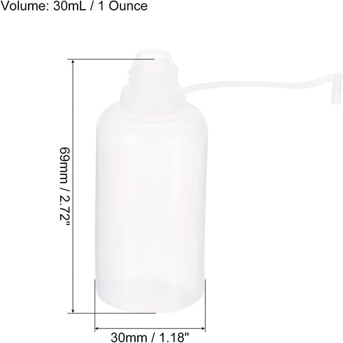 PATIKIL Needle Tip Glue Bottles 30mL 1 Oz, 4 Pack Plastic Applicator with Lid for Paper Quilling Gluing Art Craft DIY Projects, White...