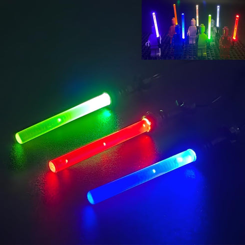 Light-up Lightsaber for Lego,Minifigure Accessories LED Lightsaber with USB,Compatible with Star Wars Minifigure?RGB Black Handle?...