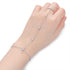 Alphm S925 Sterling Silver Finger Ring Bracelet Hand Harness Adjustable Chain Set for Women...