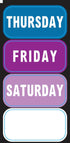 Just Baby'd Sip'n Learn Labels - Learn Days of the Week and Colors of the Rainbow - Weekly Labels for Toddlers - Dual Learning & Education Tool - ...