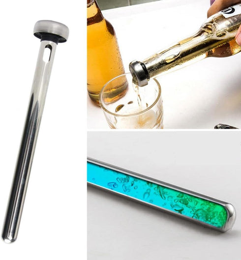 Beer Chiller Sticks for Bottles 2 Pack Stainless Steel Beverage Cooler Cooling Chillers Christmas Thanksgiving Fathers' Day Valentine's Day Men Bi...