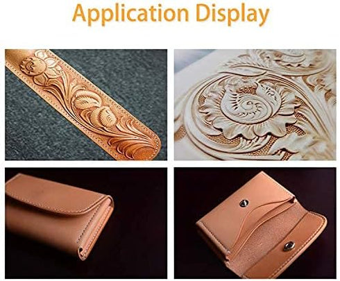 Muse Craft Flawless 12''X24'' 5-6oz Vegetable Tanned Leather Precut| Import A Grade Tooling Leather Hide Full Grain Veg Tan Leather for Tooling, C...