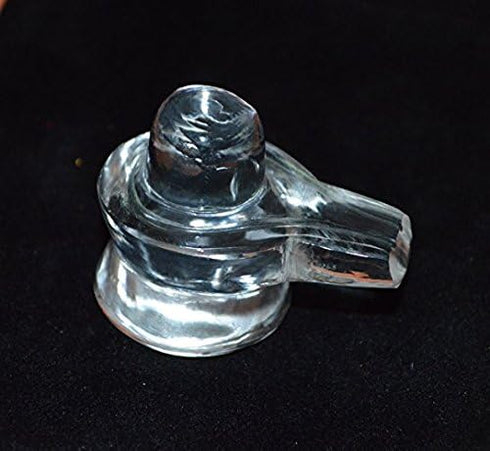IS4A Blessed & Energized Crystal Quartz Sphatik Sphatika Shivling Shiva Lingam Shiva Linga 25-30 Gram Grams...