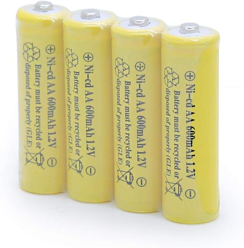AA NiCd 600mAh 1.2V Solar Batteries Rechargable for Outdoor Garden Solar Lights Lamp(20 pack AA Yellow)...