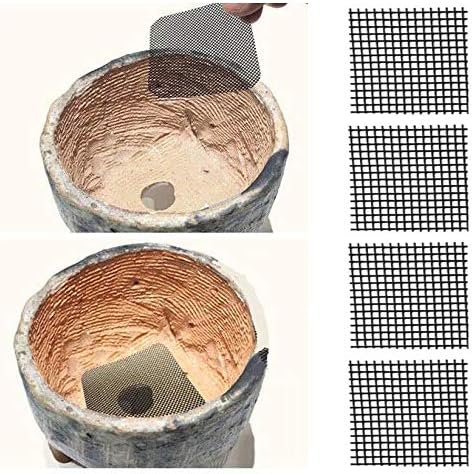 Lainrrew Plastic Mesh Screen for Plant Pots - 50 Pcs, Black, Outdoor...
