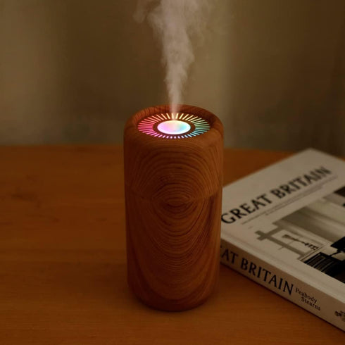 Room Humidifier, LED Colorful 350ml Aroma Diffuser Air Humidifier USB Ultrasonic Humidifier Essential Oil Diffuser for Home Office Humidifier (Col...