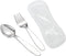 VANRA 2 Pieces Children Fork Spoon Set with Travel Case for Lunch Box, 18/8 Stainless Steel Kids Silverware Flatware Set Kids Utensil Set for Scho...