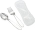 VANRA 2 Pieces Children Fork Spoon Set with Travel Case for Lunch Box, 18/8 Stainless Steel Kids Silverware Flatware Set Kids Utensil Set for Scho...