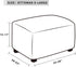 Easy-Going 100% Dual Waterproof Stretch Ottoman Cover Rectangle Folding Storage Stool Furniture Protector Soft Slipcover for Living Room with Elas...