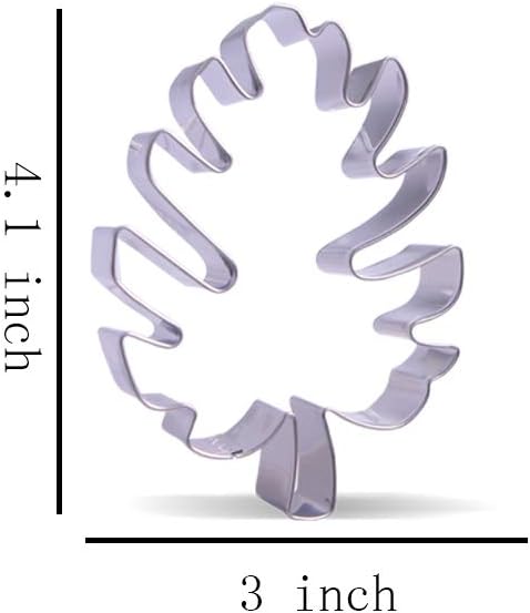 4 inch tropical leaf Cookie Cutter - Stainless Steel...