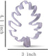 4 inch tropical leaf Cookie Cutter - Stainless Steel...