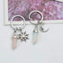 Amosfun 2pcs Crystals Stone Keychain Healing Crystal for Women Hexagonal Crystal Keyring Moon and Sun Keychains Charms Couples Sisters Keychains H...