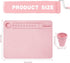 OSDUE Silicone Painting Mat, 20" x 16"Silicone Art Mat with Cup Silicone Mats for Crafts - Thick Large Silicone Artist Mat w/Cup and Raised Edge f...