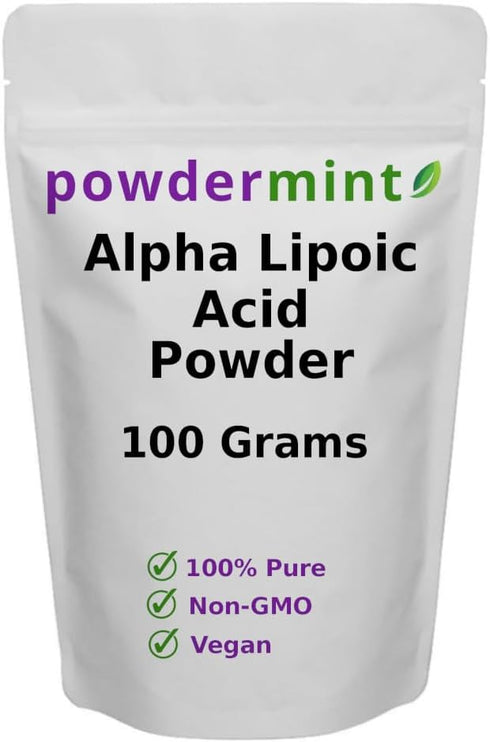 Alpha Lipoic Acid Powder (RS-ALA, Pure ALA) (Multiple Sizes) Antioxidant (100 Grams) Scoop Included...