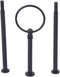 Metal 3 Tier 13 Inch Cake Stand Handle Cake Plate Stand Centre Handle Fittings - Fruit Heavy Plate Handle Fittings Round Hardware Rod (Black)...