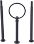 Metal 3 Tier 13 Inch Cake Stand Handle Cake Plate Stand Centre Handle Fittings - Fruit Heavy Plate Handle Fittings Round Hardware Rod (Black)...