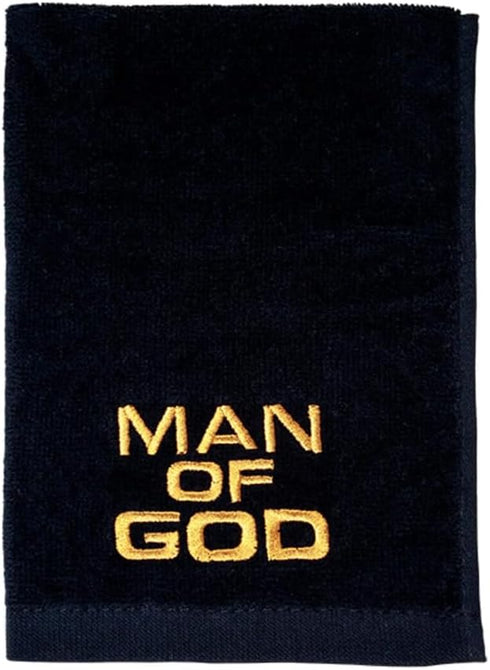 Swanson Christian Products Hand Towel Man of God Towel w/Gold Embroidery Pastor Appreciation Gift Fathers Day Present Face Towel Sweat Towels for ...