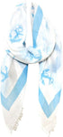Rosemarie & Jubalee Women's Ships Ahoy Nautical Anchor Fashion Wrap Scarf, 72"...