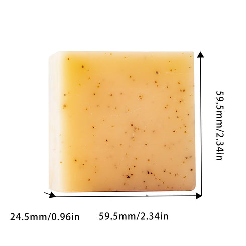 Men Soap Face Body Bathing Scrub Exfoliating Bar Handmade Shampoo Bar Clean Hydrate Soap with Citrus Cedar Essence Nourishing Dry Skin Washes Away...