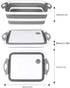 QiMH Collapsible Cutting Board - Foldable Multi-function Dish Tub - Washing and Draining Veggies Fruits Food Grade Sink Storage Basket(8.5 Quart) ...