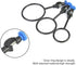 3 Pcs Laboratory Support Stand Clamps, Iron Steel Close Ring Black Coating Retort Clamp Support Ring Lab Stand Retort Set Set for Chemistry Physic...