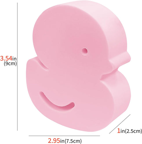 Soft Duck Shaped Bath Sponges, Reusable Shower Brush and Body Scrubber, Sponge Shower Scrubber for Women Adults (2Pcs, Pink)...