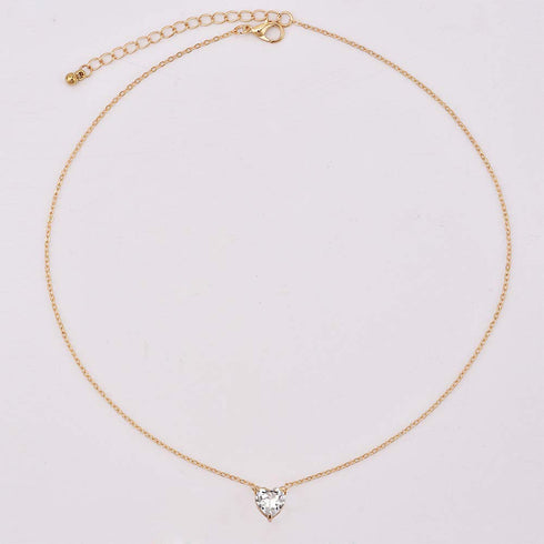 Women Simple Choker Heart Choker Pendant Necklace Trendy Necklace Bridal Necklace Jewelry for Women(GOLD)...