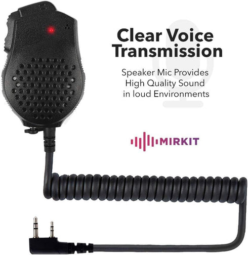 Original Baofeng Mic for UV-82 Speaker Mic Compatible with Baofeng Radios: UV-82HP, UV-82L, UV-5R Series and All Ham Radio Dual PTT Design with K2...