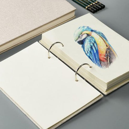 jooact Spiral Bound Hardcover Sketchbook 160GSM Thick Paper 120 Pages(60 Sheets) Sketchpad Artistic Drawing Painting Writing Paper for Kids Adults...
