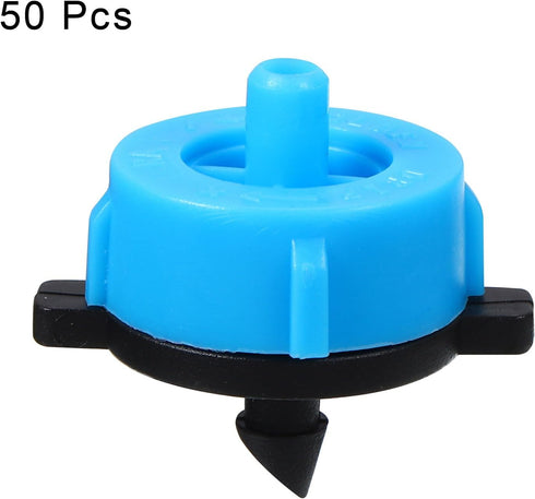 uxcell Drip Irrigation Emitters, 50pcs - 4/7 Inch Miniature Drip Sprinkler, 4 GPH Pressure Compensated Dripper for Garden Flower Pots Plants Lawns...