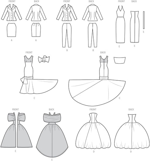 Simplicity 11.5" Doll Clothes Sewing Pattern Packet by Andrea Schewe Design Code S9939, Multicolor...