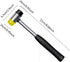 Nylon Dual Head Rubber Hammer Soft Doublesided Metal Mallet for Jewelry, Leather Crafts, Woodworking (25mm)...