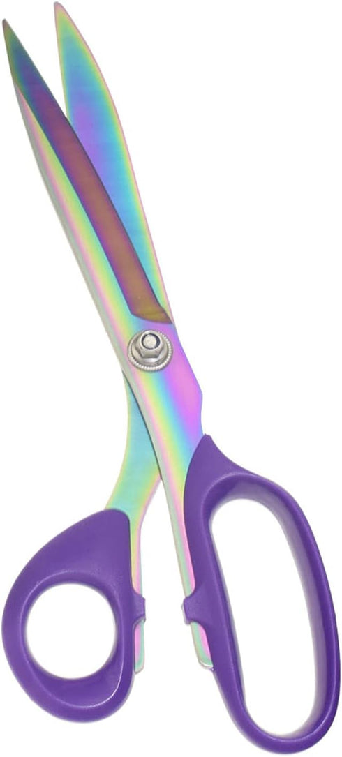 Fabric Scissors,Multi-Purpose Heavy Duty Colorful Titanium Plated Stainless Steel Sewing Scissors,Sewing Fabric Leather Dressmaking Shears Profess...