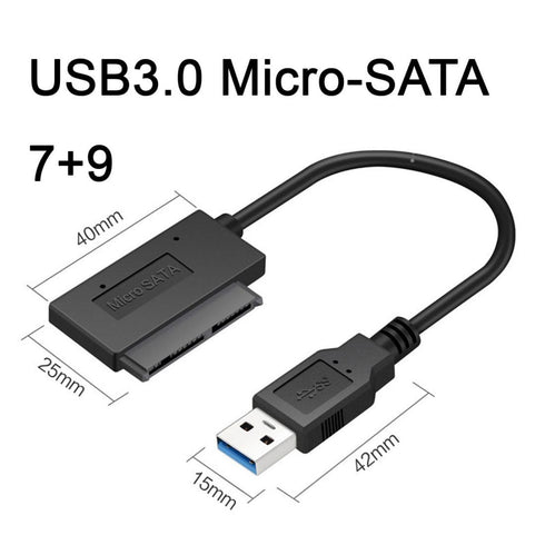 chenyang Micro SATA 16Pin to USB 3.0 Adapter Cable for 1.8 inch Hard Drive HDD/SSD Data Transfer External Hard Drive Converter 10cm...