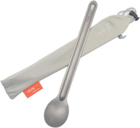 TiTo Titanium Long Handle Spork and Spoon Eco-Friendly Ultralight Portabale Flatware for Outdoor Camping Backpacking Hiking Travel Picnic Tablewar...
